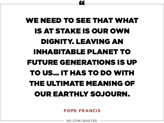 powerful change Inspiring, quotes Most climate Francis Change Quotes on on  Climate Powerful Pope from