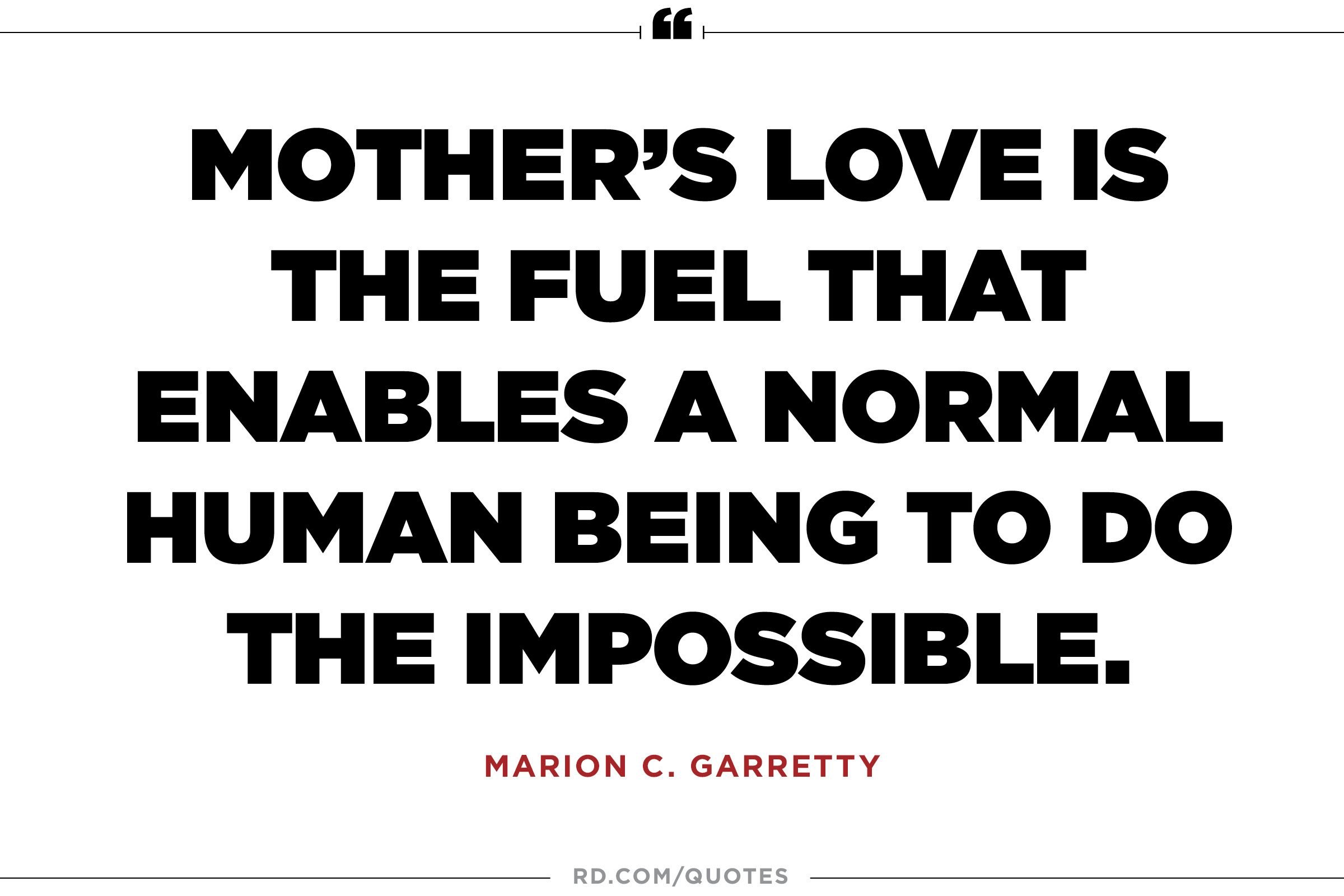 Mother s love is the fuel
