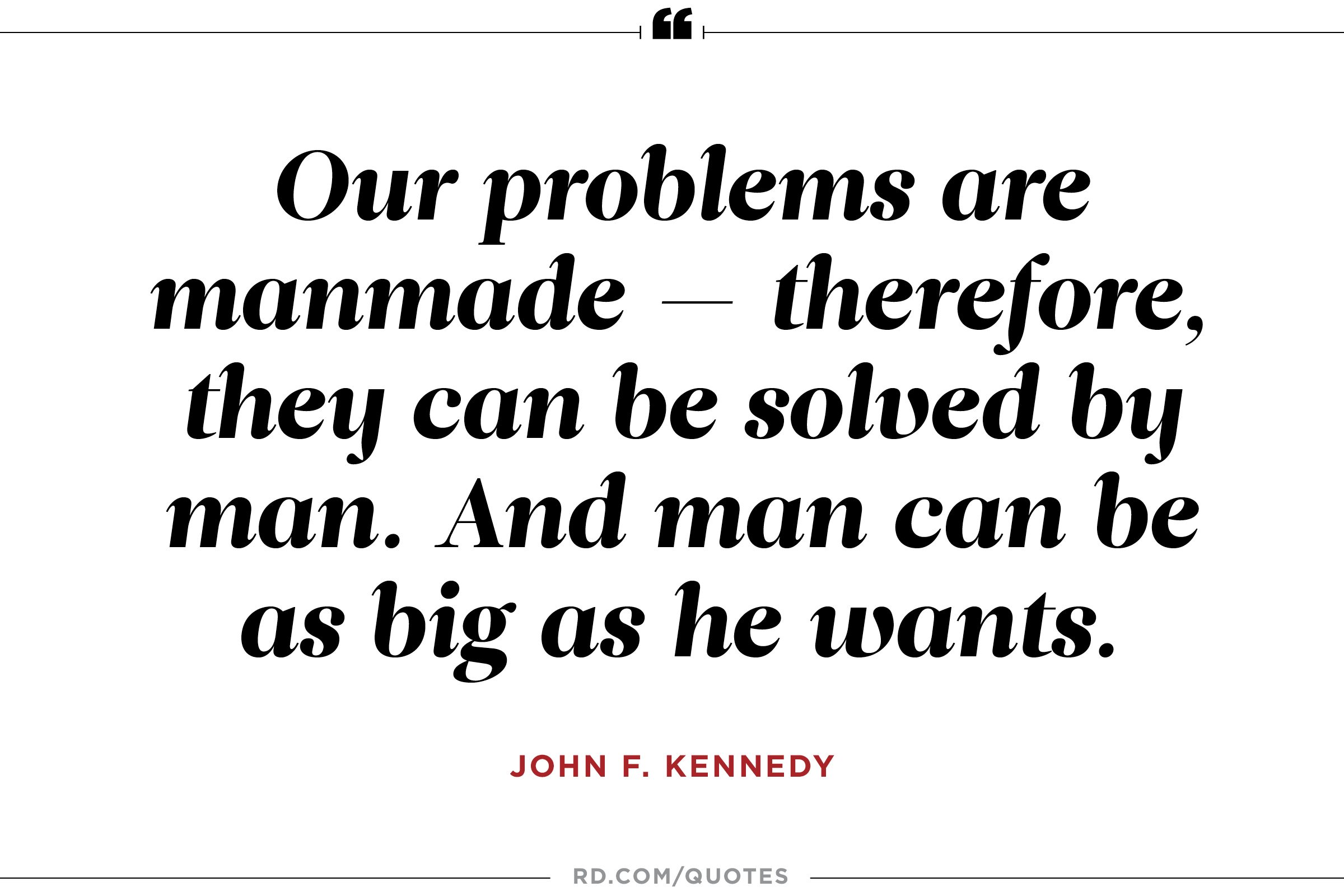 JFK on solving big problems