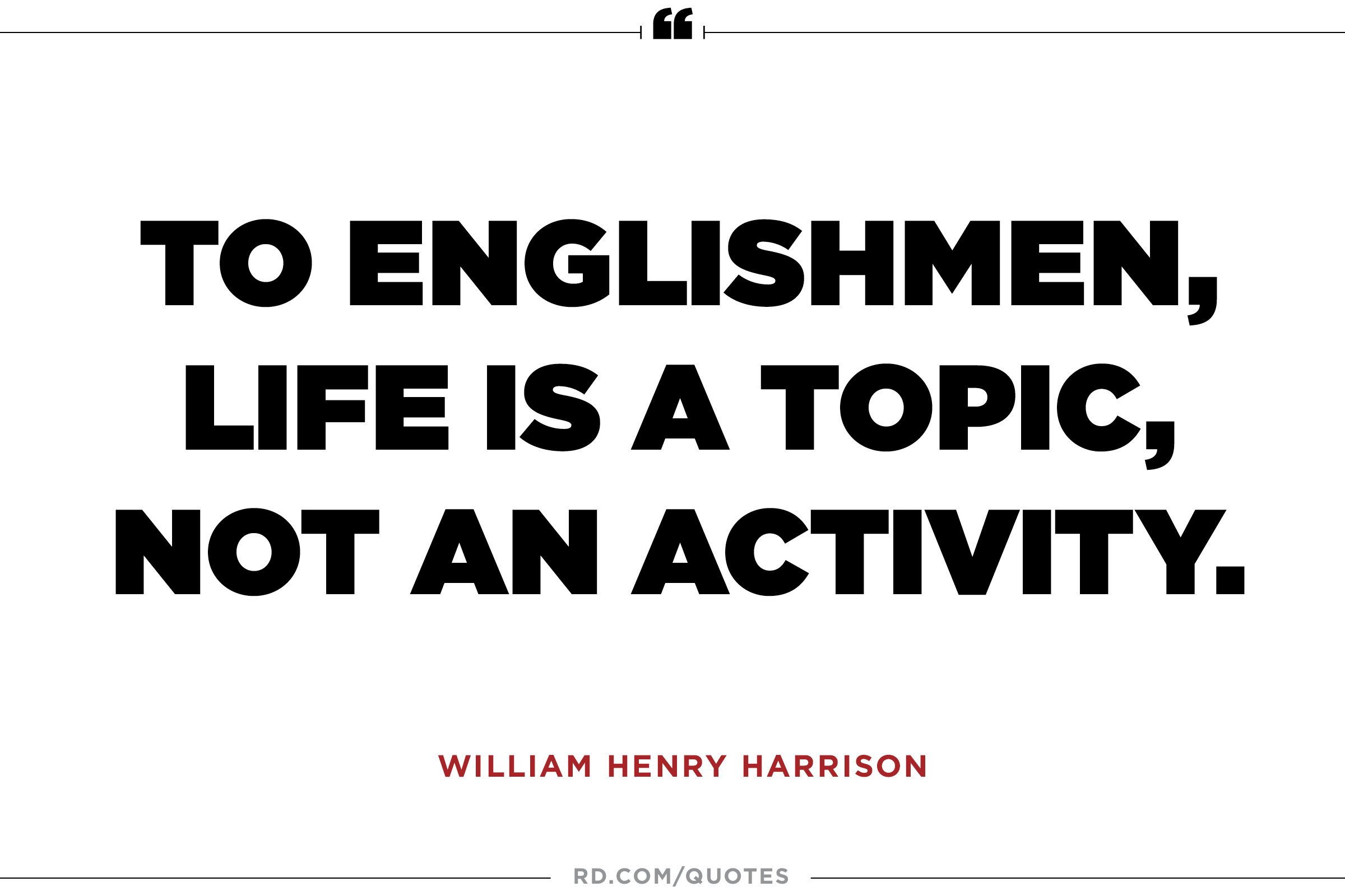 William Henry Harrison on the English
