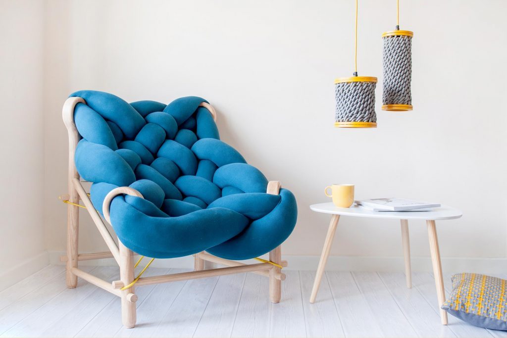 teal reading chair