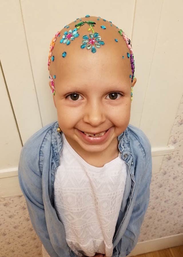 7YearOld Girl Embraces Alopecia by Bedazzling Her Head