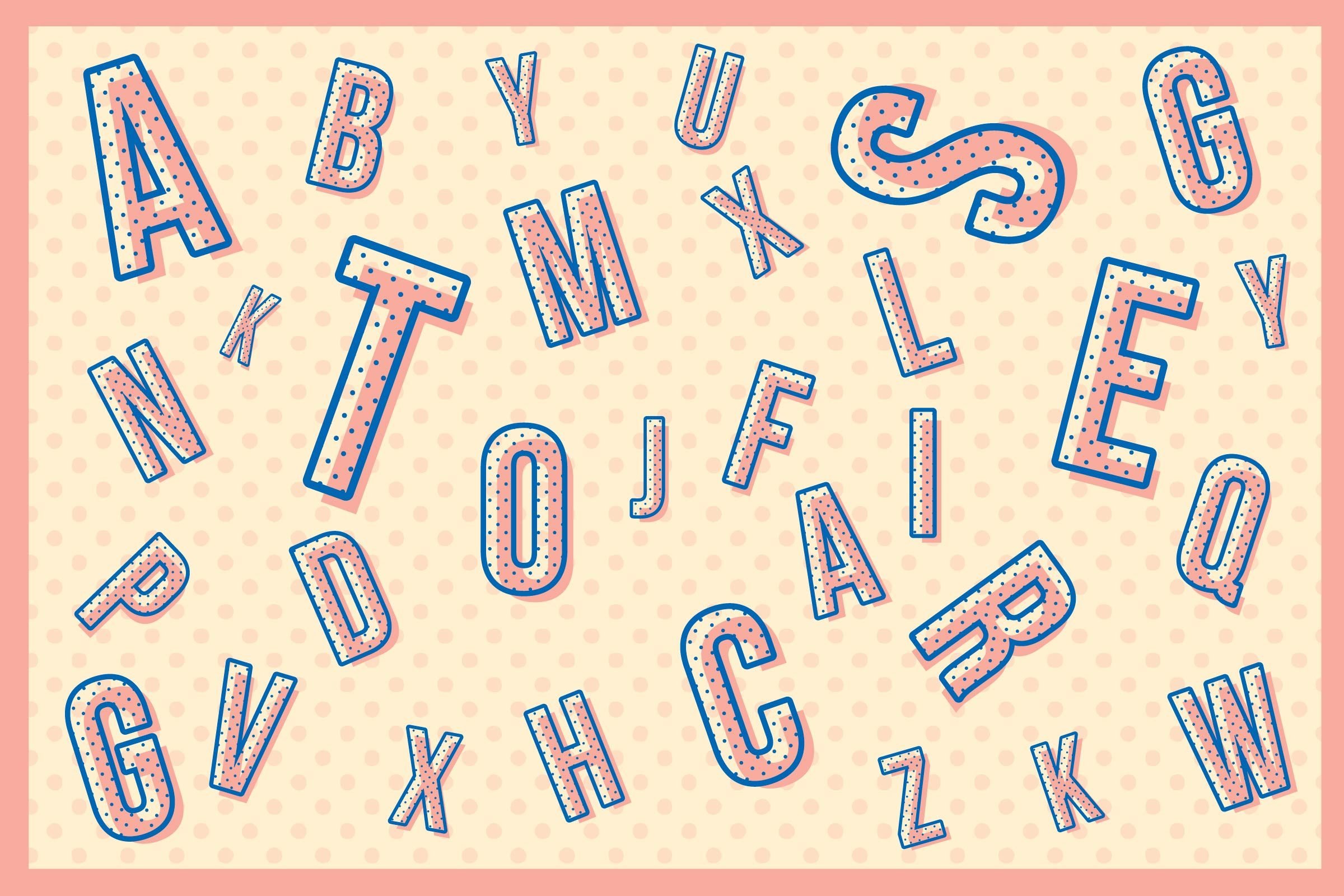 collage of English letters