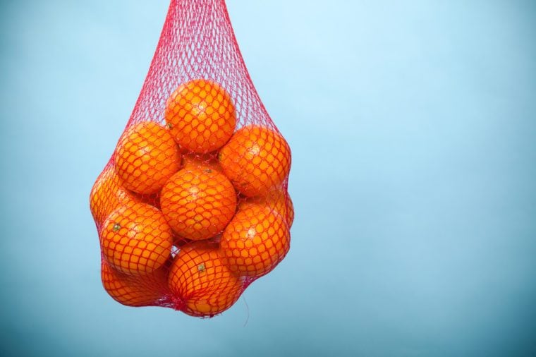 orange mesh bag