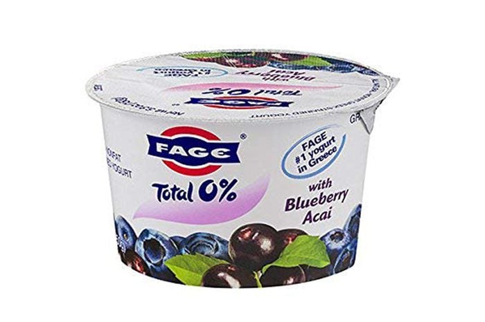 FAGE TOTAL Split Cup, 0% Greek Yogurt with Blueberry Acai, 5.3 oz