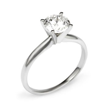 1.46 CT.T.W. Diamond Round Solitaire Ring Set in 14K White Gold (I/I1)