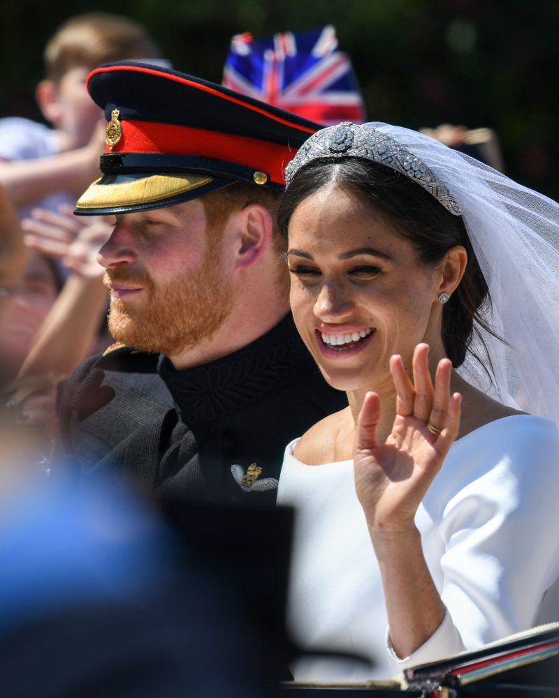 meghan with freckles on wedding day