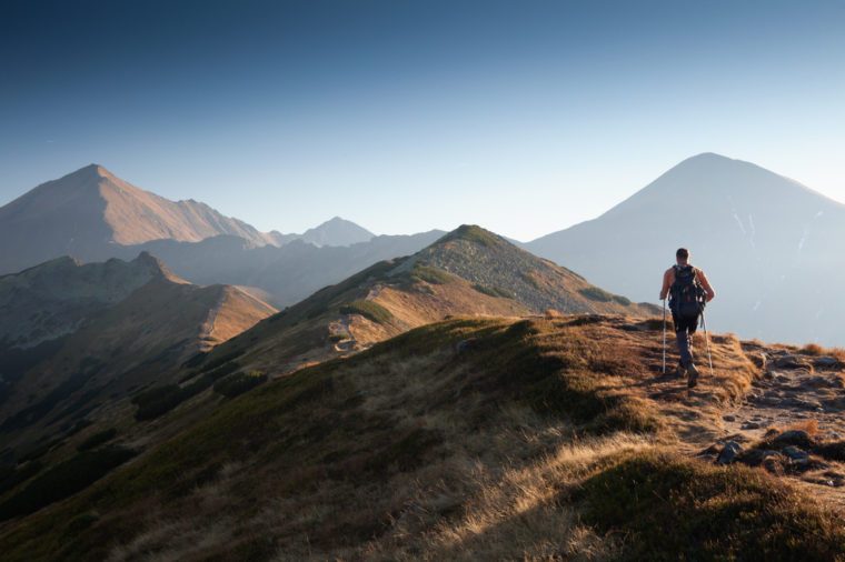 Tatra 산, 폴란드의 Ornak 피크에서 배낭