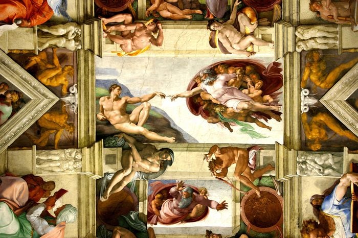 VARIOUS Fresco Ceiling Sistine chapel creation of Adam vatican Rome Italy