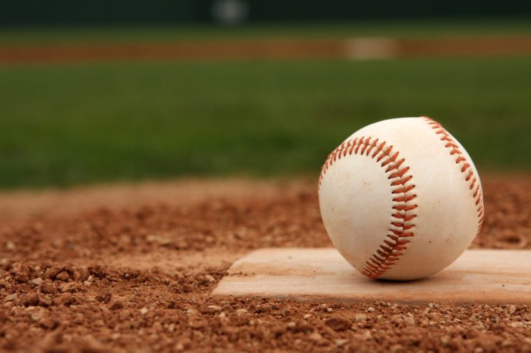 Baseball on the Pitchers Mound with room for copy