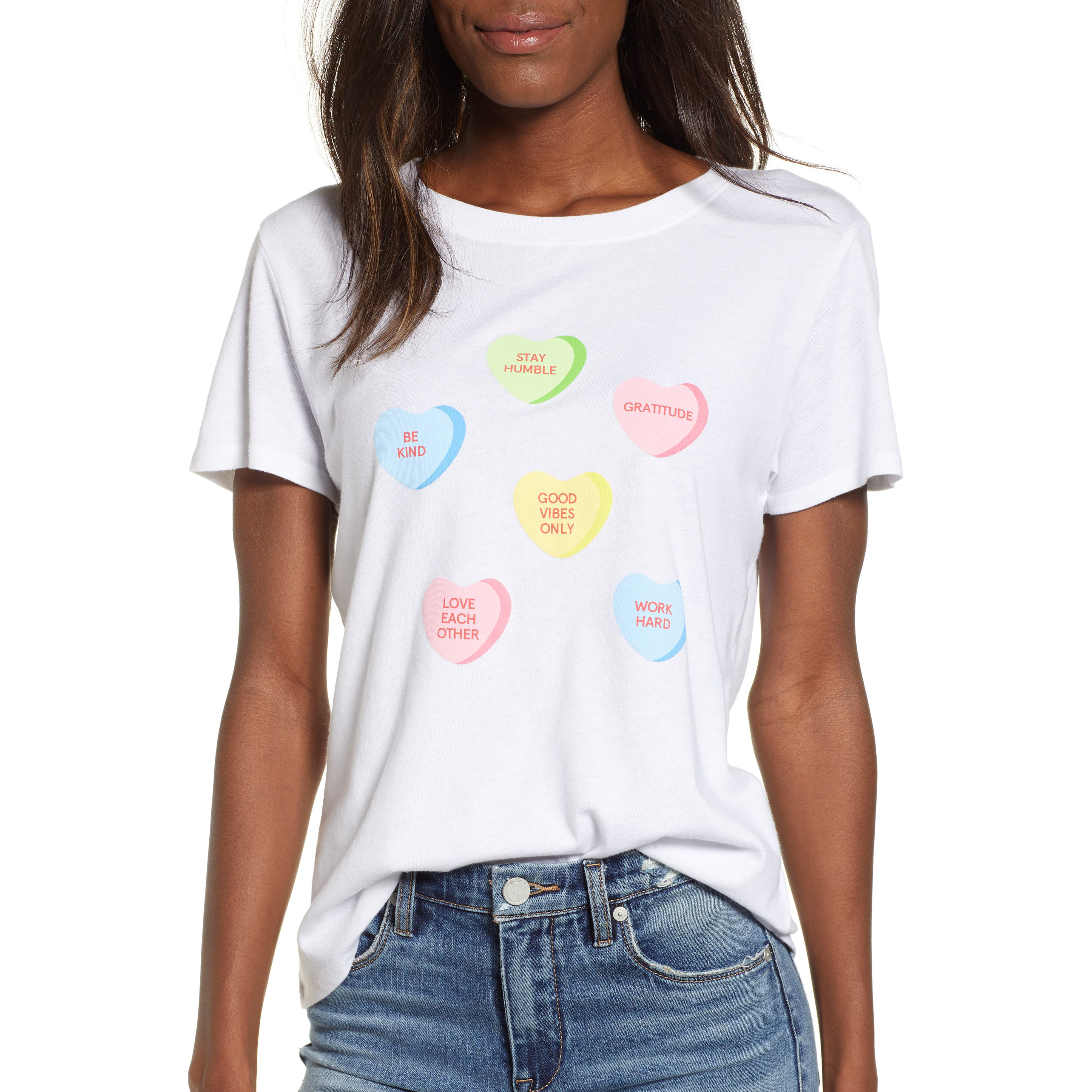 candy hearts shirt