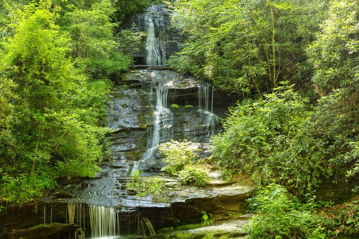 The Tom Branch Falls along Deep CreekTrail in Bryson City, North Carolina, in the Great Smoky Mountains