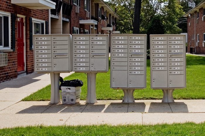 apartment building mailboxes