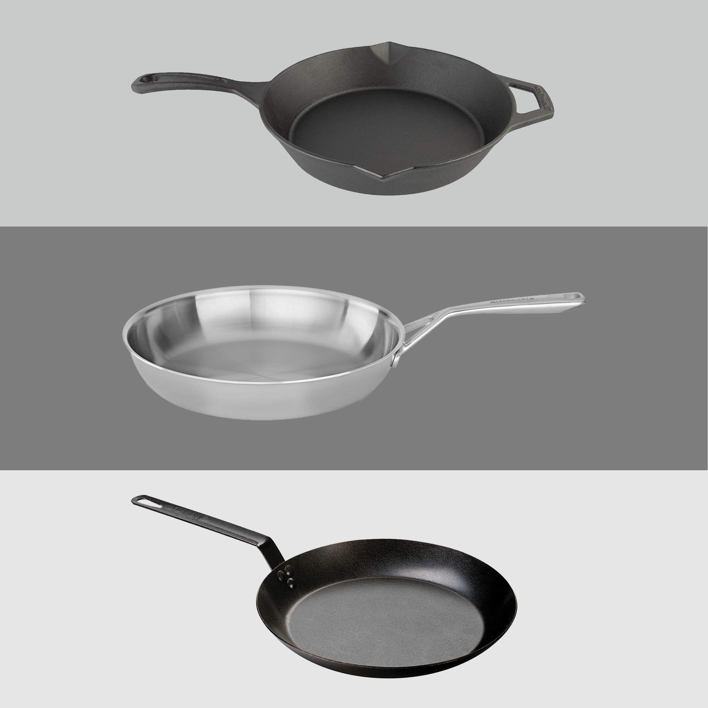 Differences between skillet and frying pan