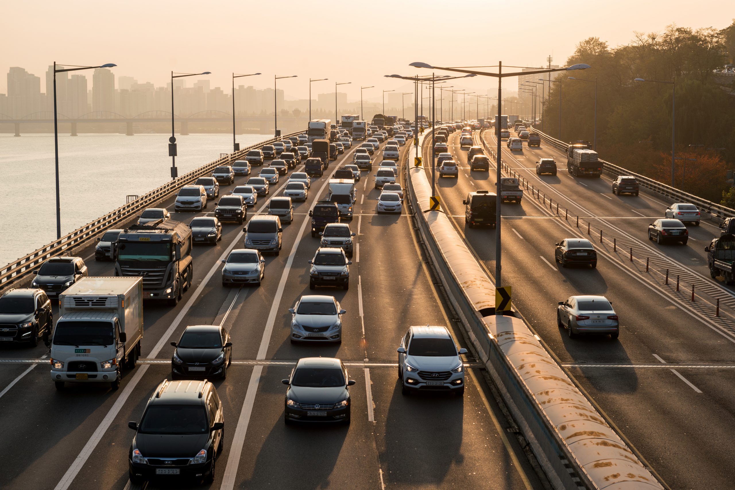 Traffic jam in Seoul