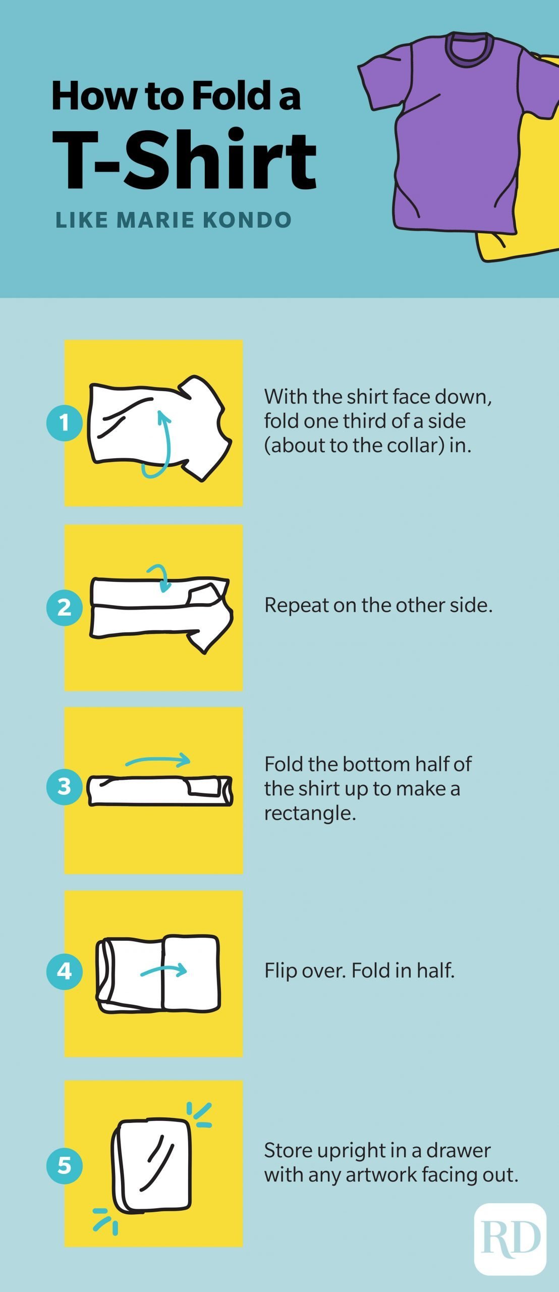 5 Best Ways to Fold a Shirt - How to Fold a Shirt Like Marie Kondo