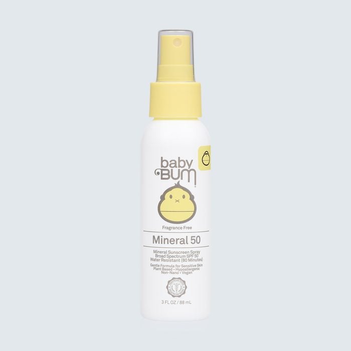 Baby Bum Mineral SPF 50 Sunscreen Spray-Fragrance Free.