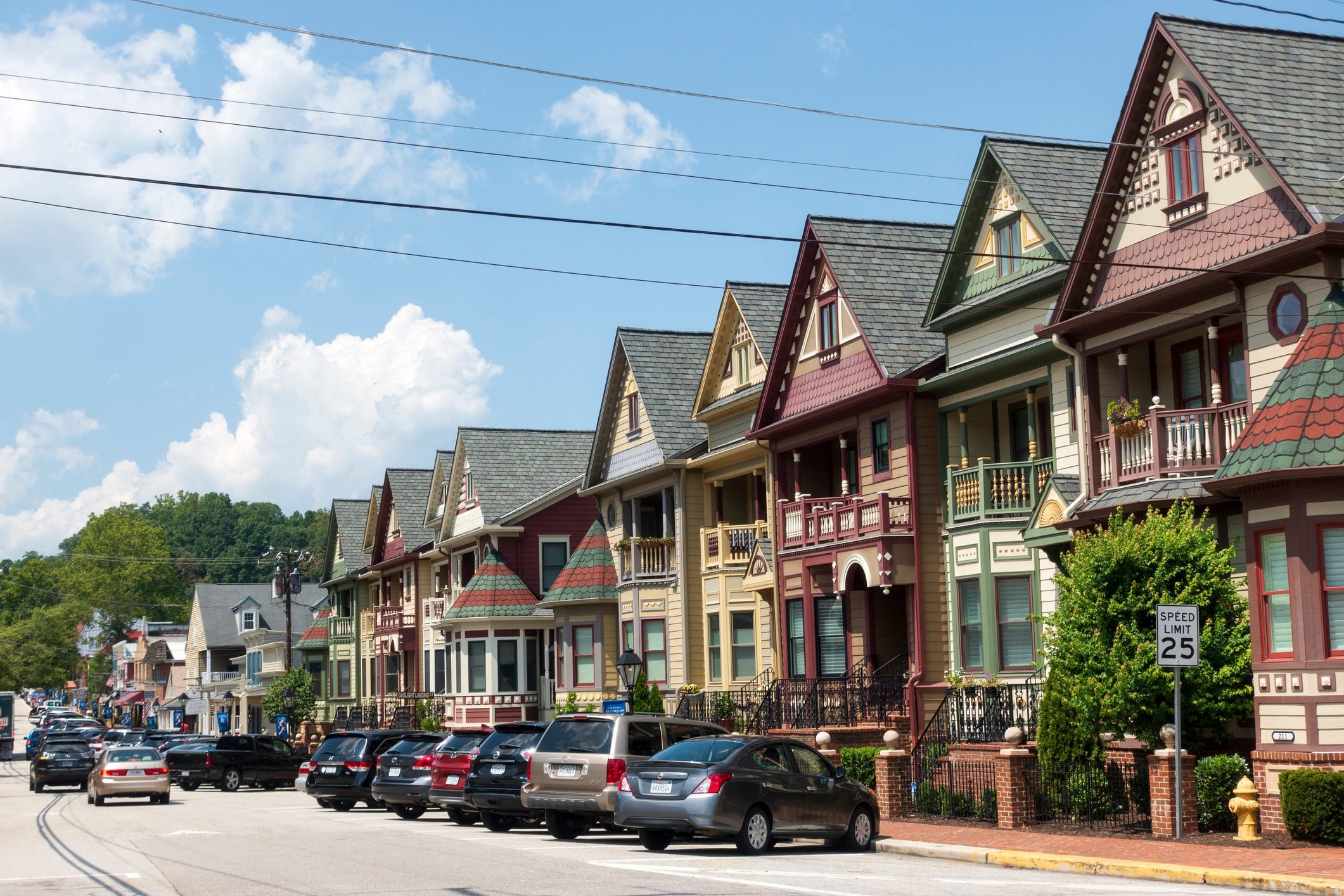 Traffic at downtown historic Occoquan