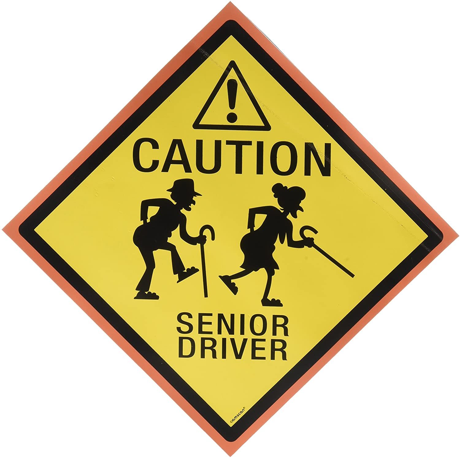 Caution Senior Driver Car Magnet