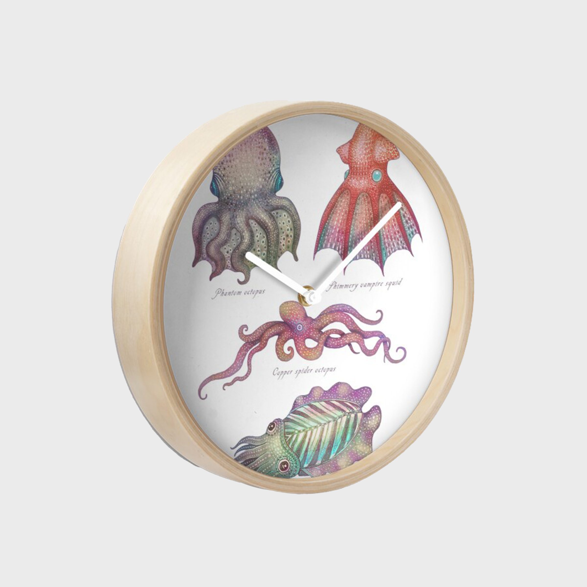 Redbubble Cephalopods Clock