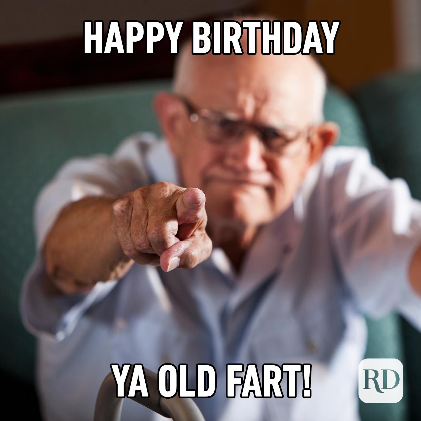 funny happy birthday old guy