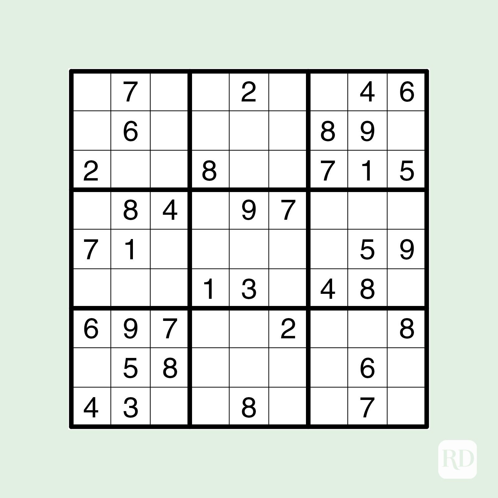 20 Free Printable Sudoku Puzzles for All Levels Reader #39 s Digest