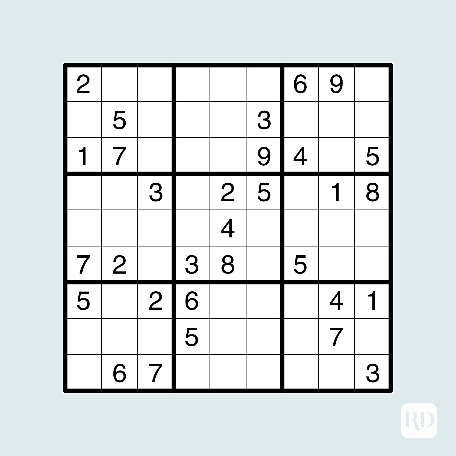 15 Free Printable Sudoku Puzzles for All Levels | Reader's Digest