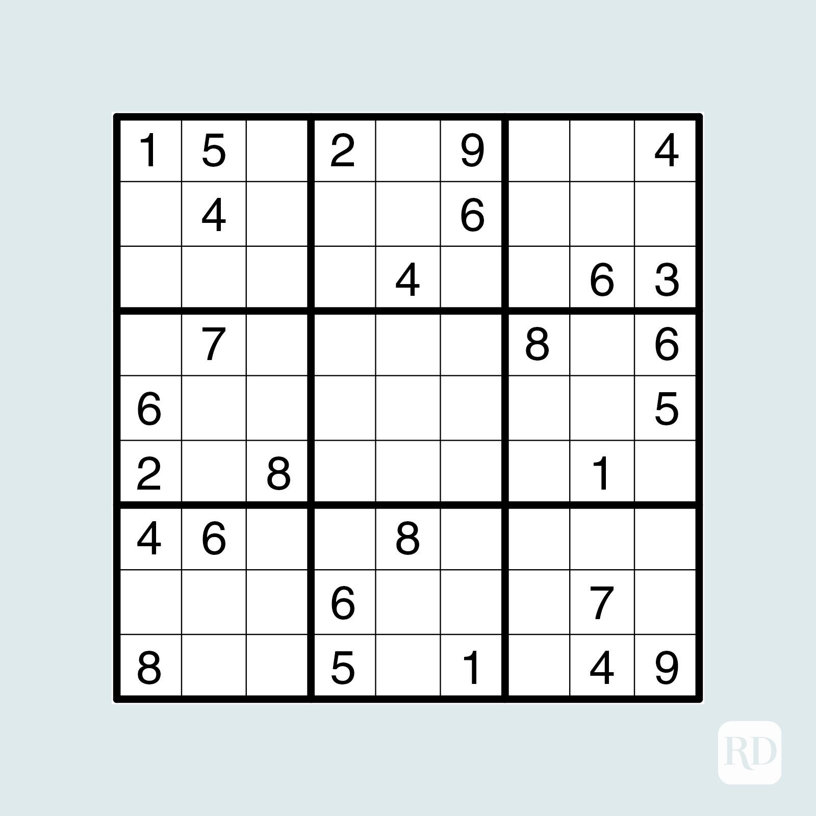 20 Free Printable Sudoku Puzzles for All Levels Reader's Digest