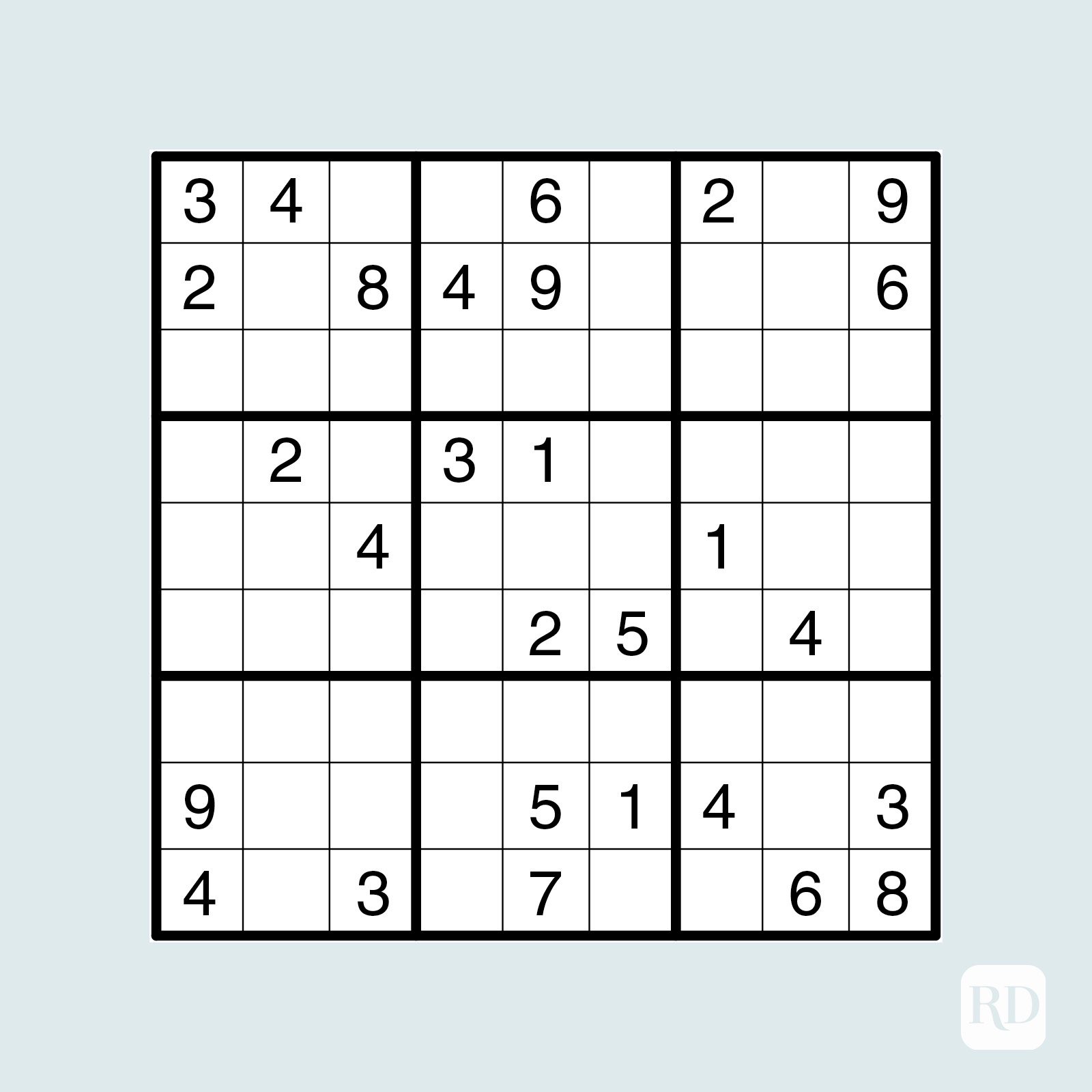 Medium Sudoku Puzzle