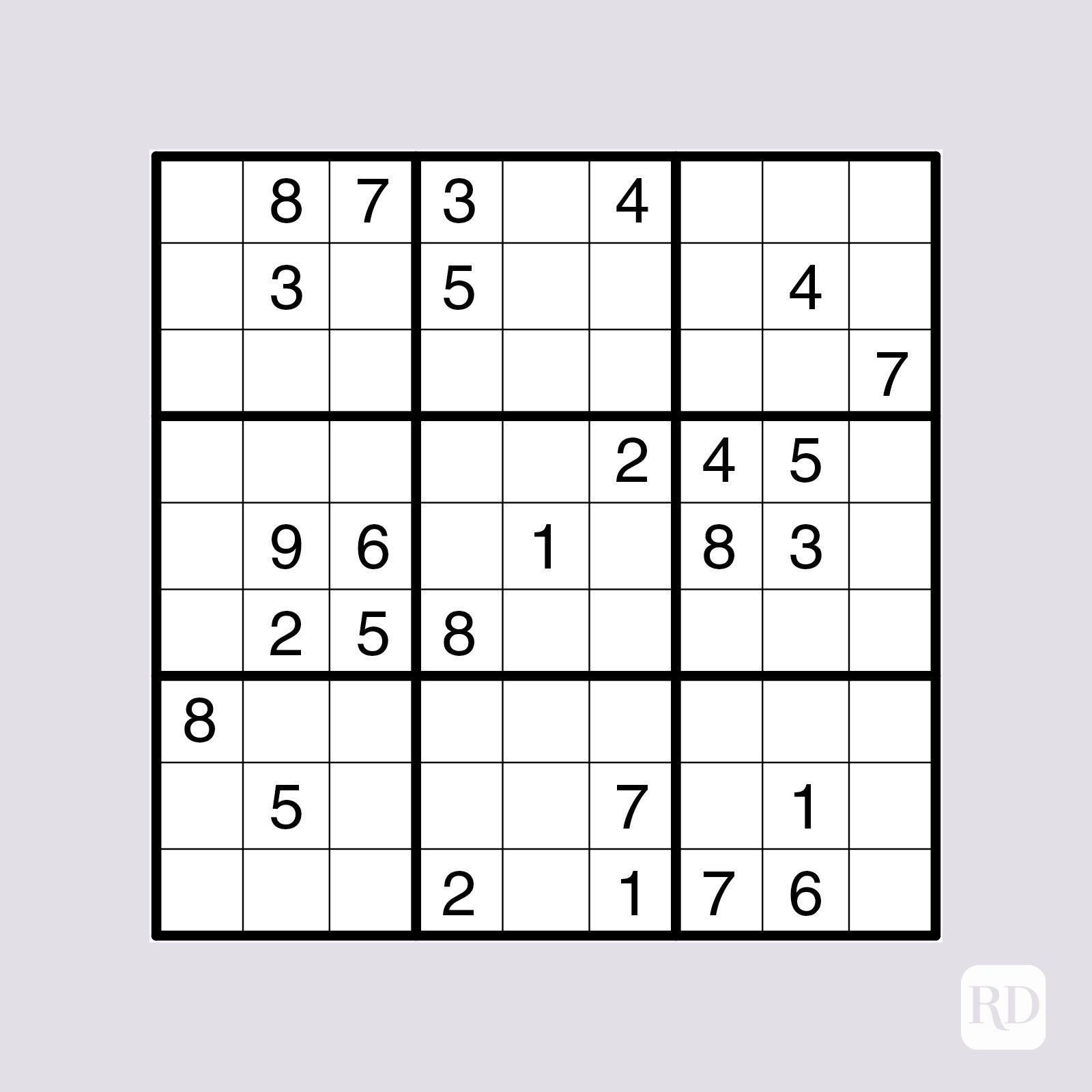 15 Free Printable Sudoku Puzzles for All Levels | Reader's Digest