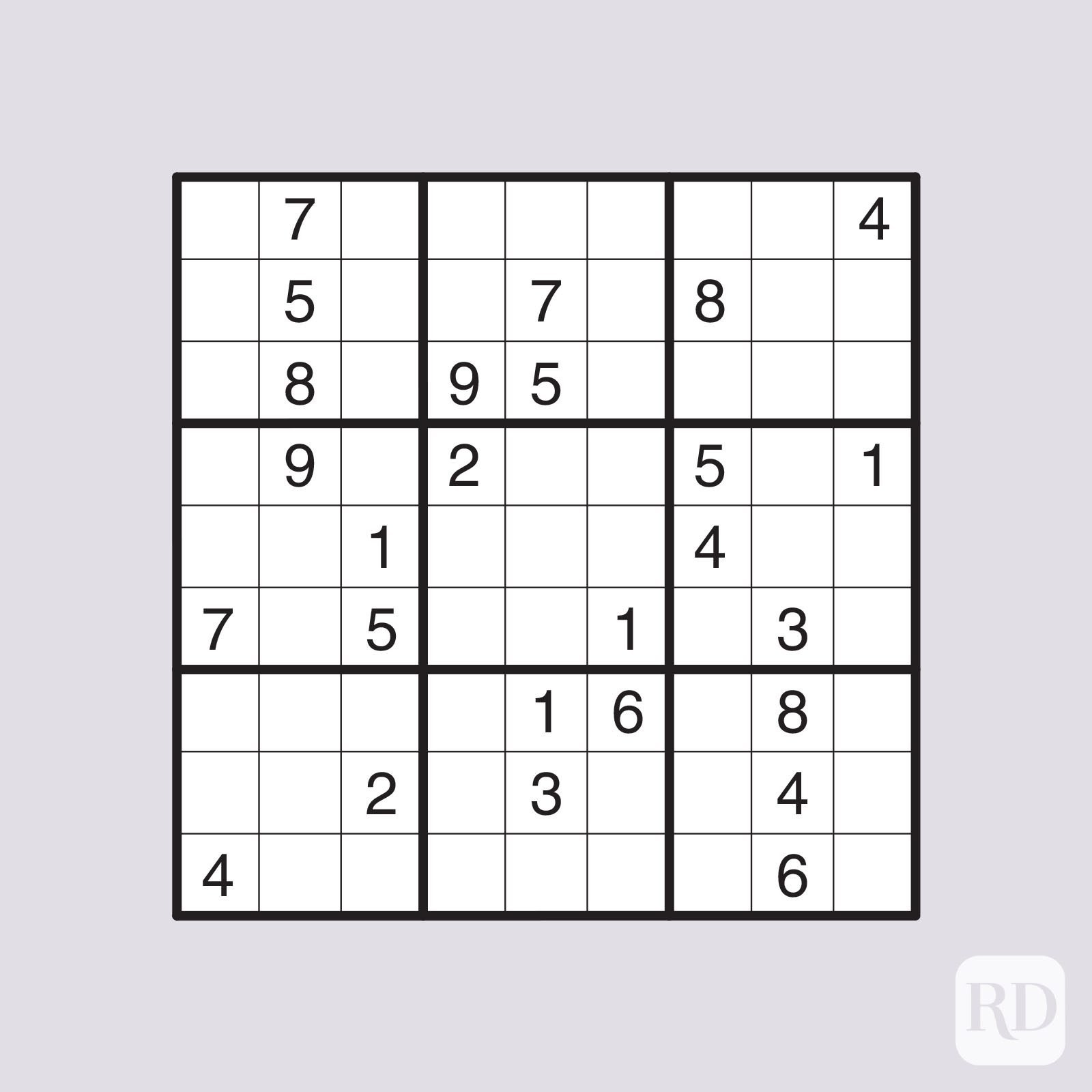 20 free printable sudoku puzzles for all levels readers digest