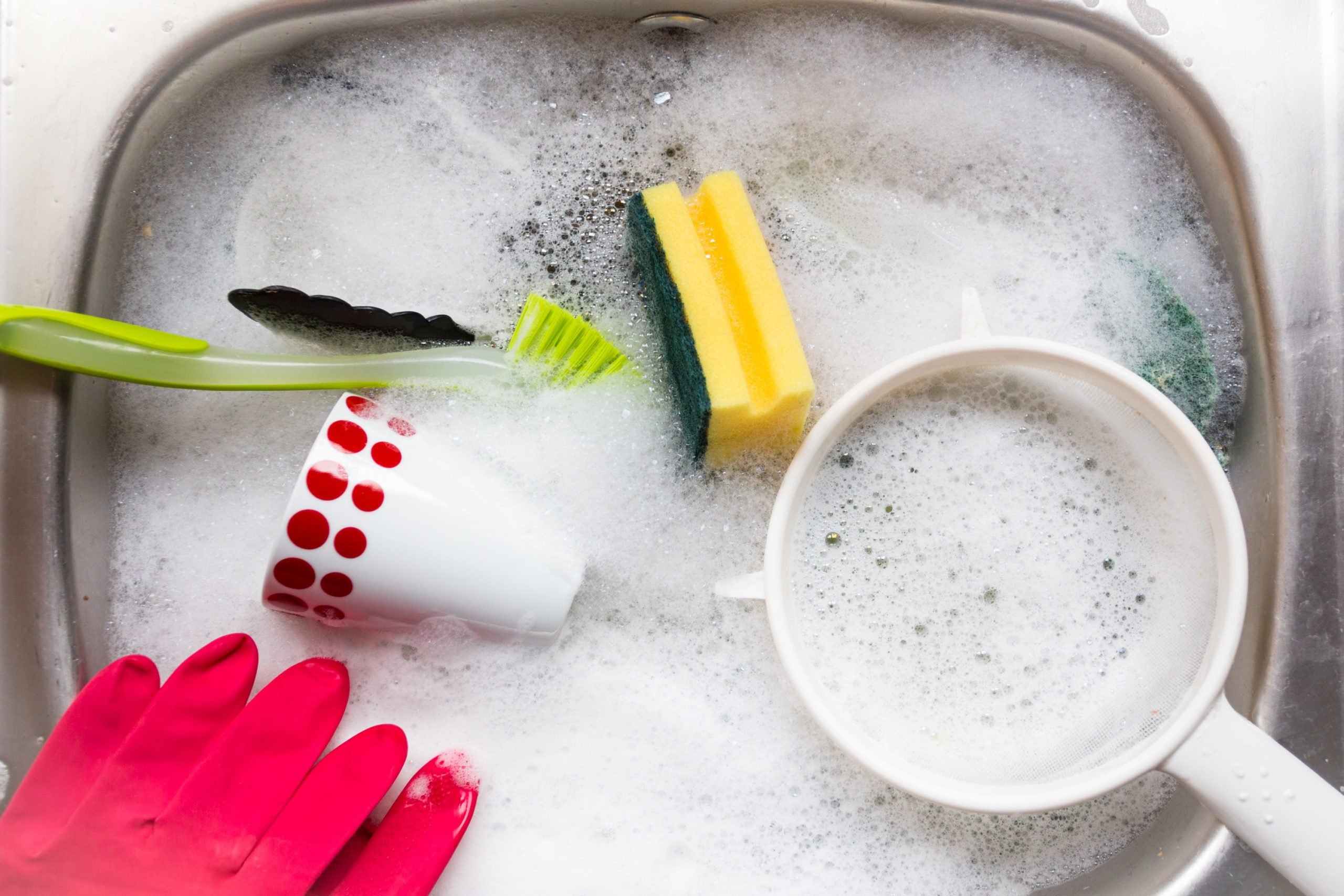 Hand washing up.