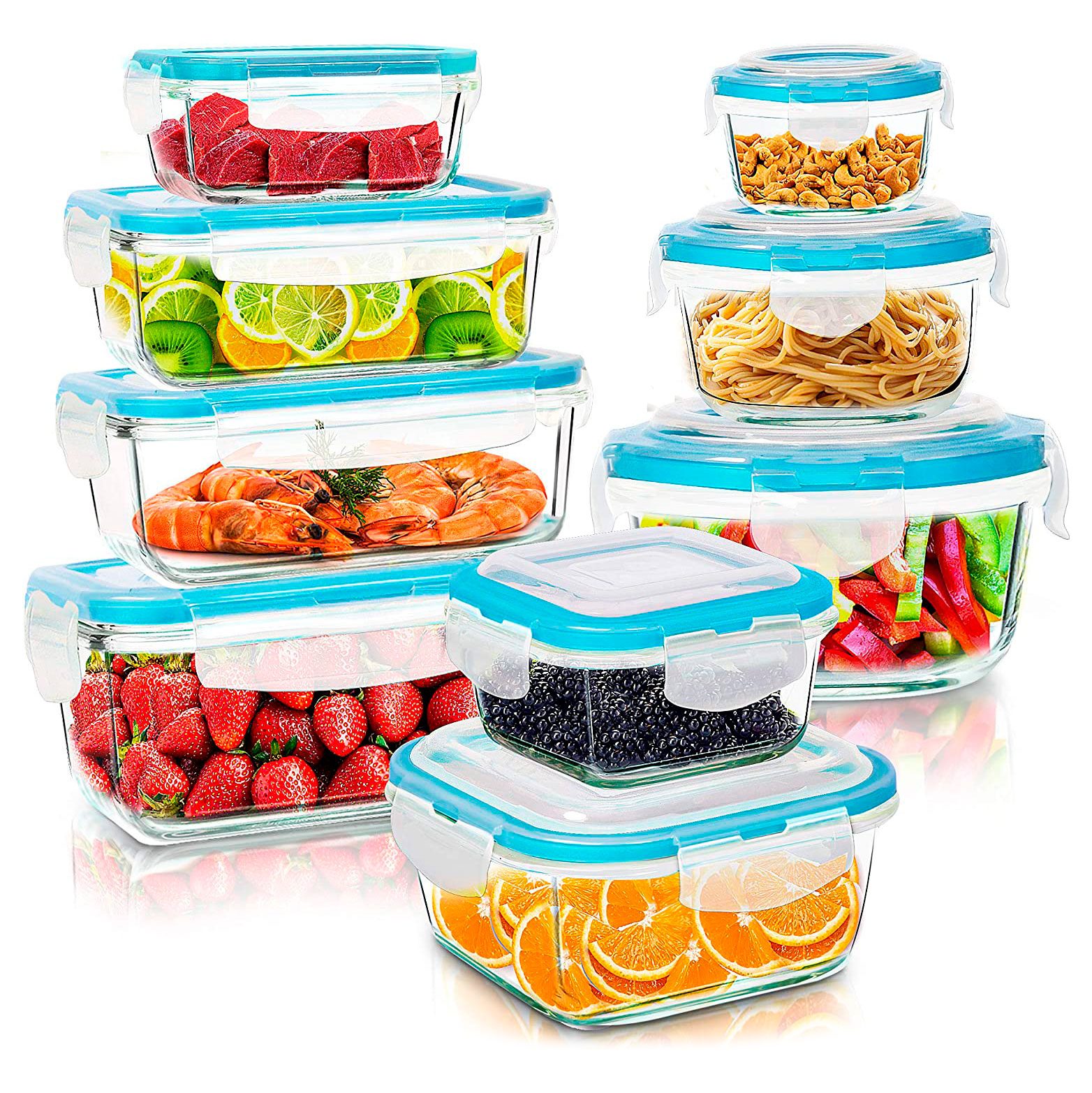 Utopia Kitchen Glass Food Storage Container Set Via Amazon 