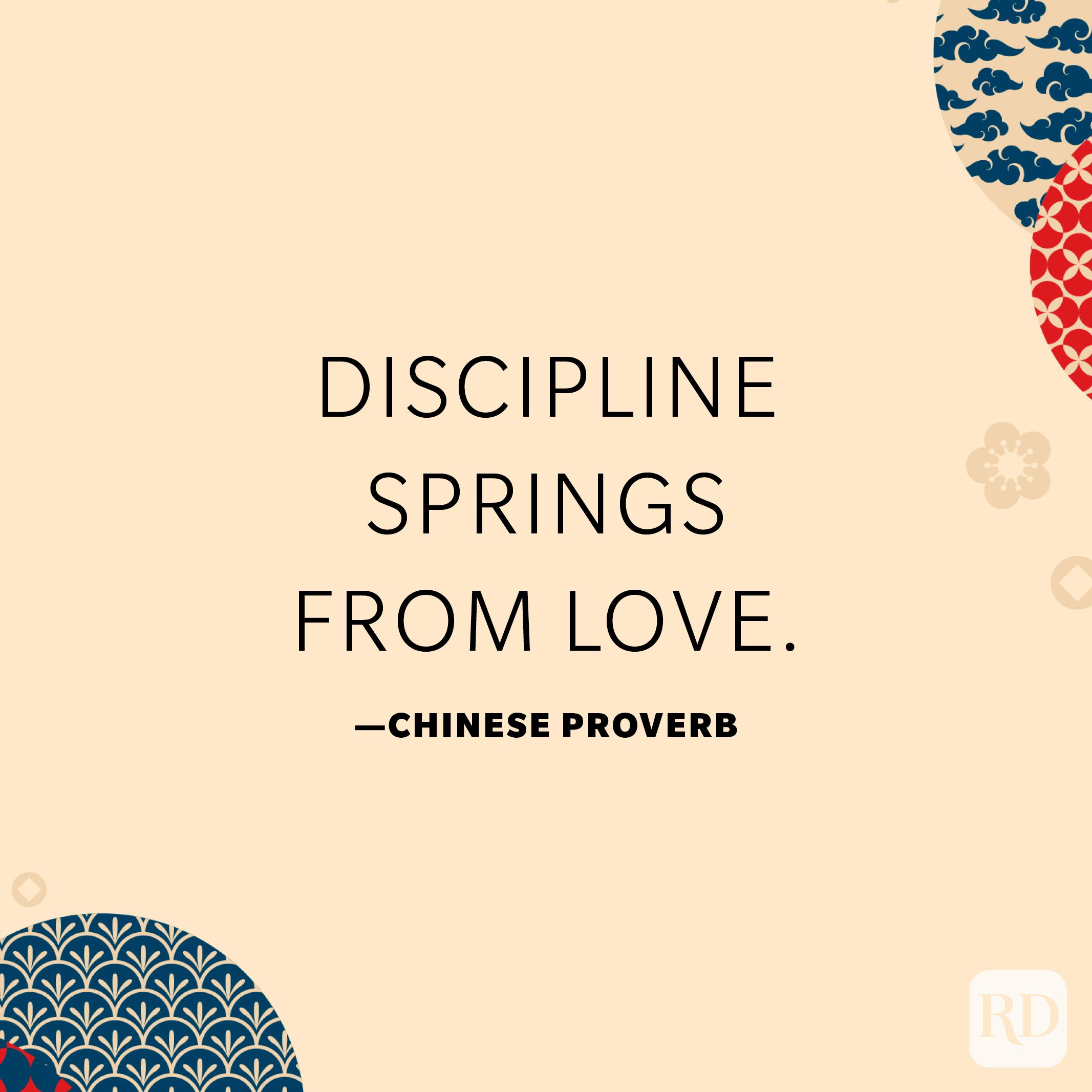 Discipline springs from love.