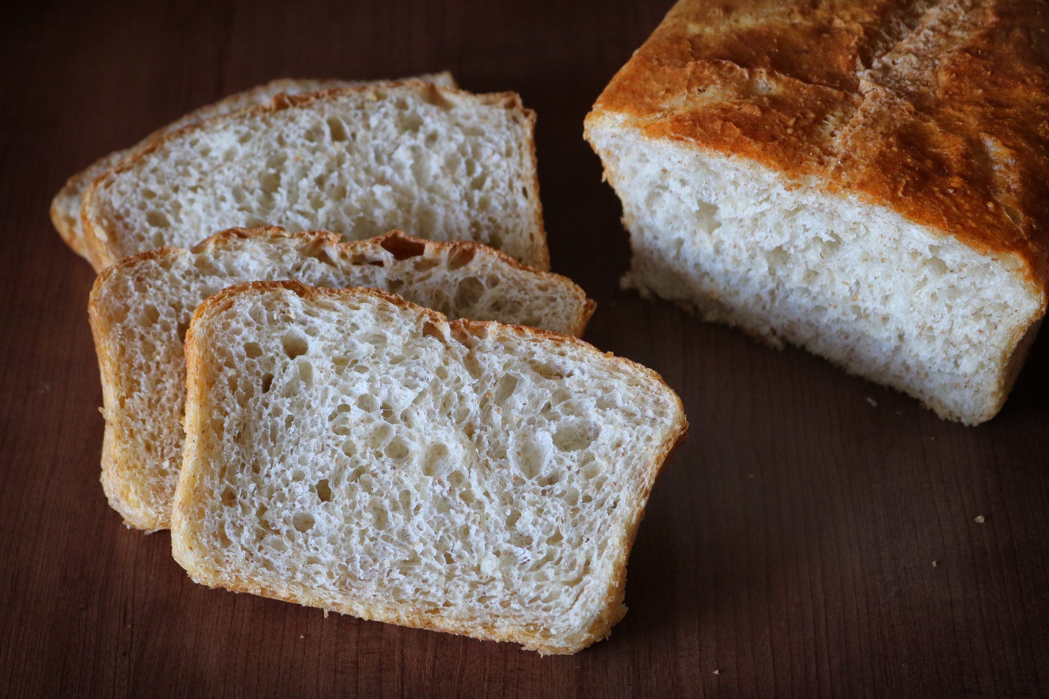 Homemade French Bread. Sliced