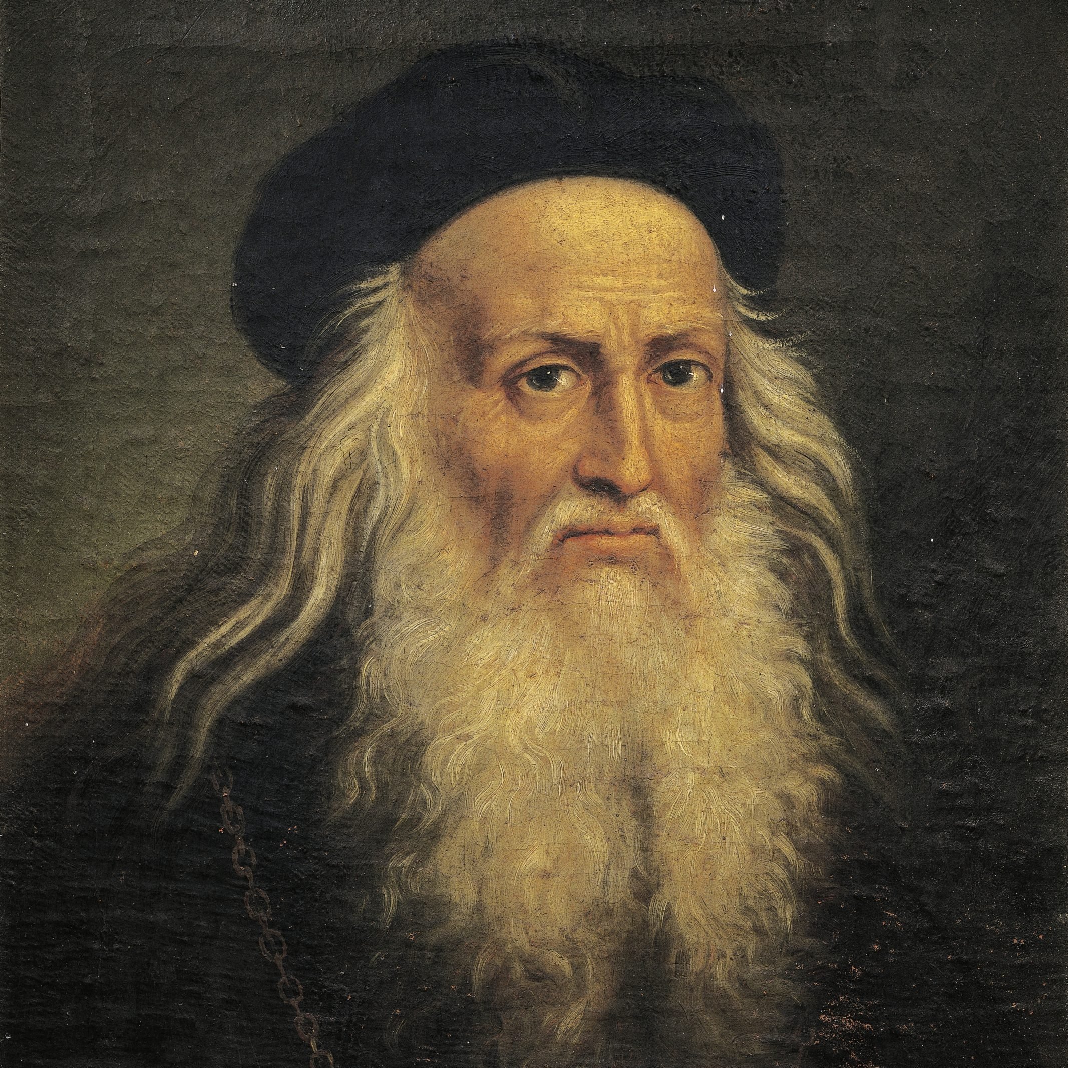 Portrait of Leonardo da Vinci, by Lattanzio Querena (1768-1853).