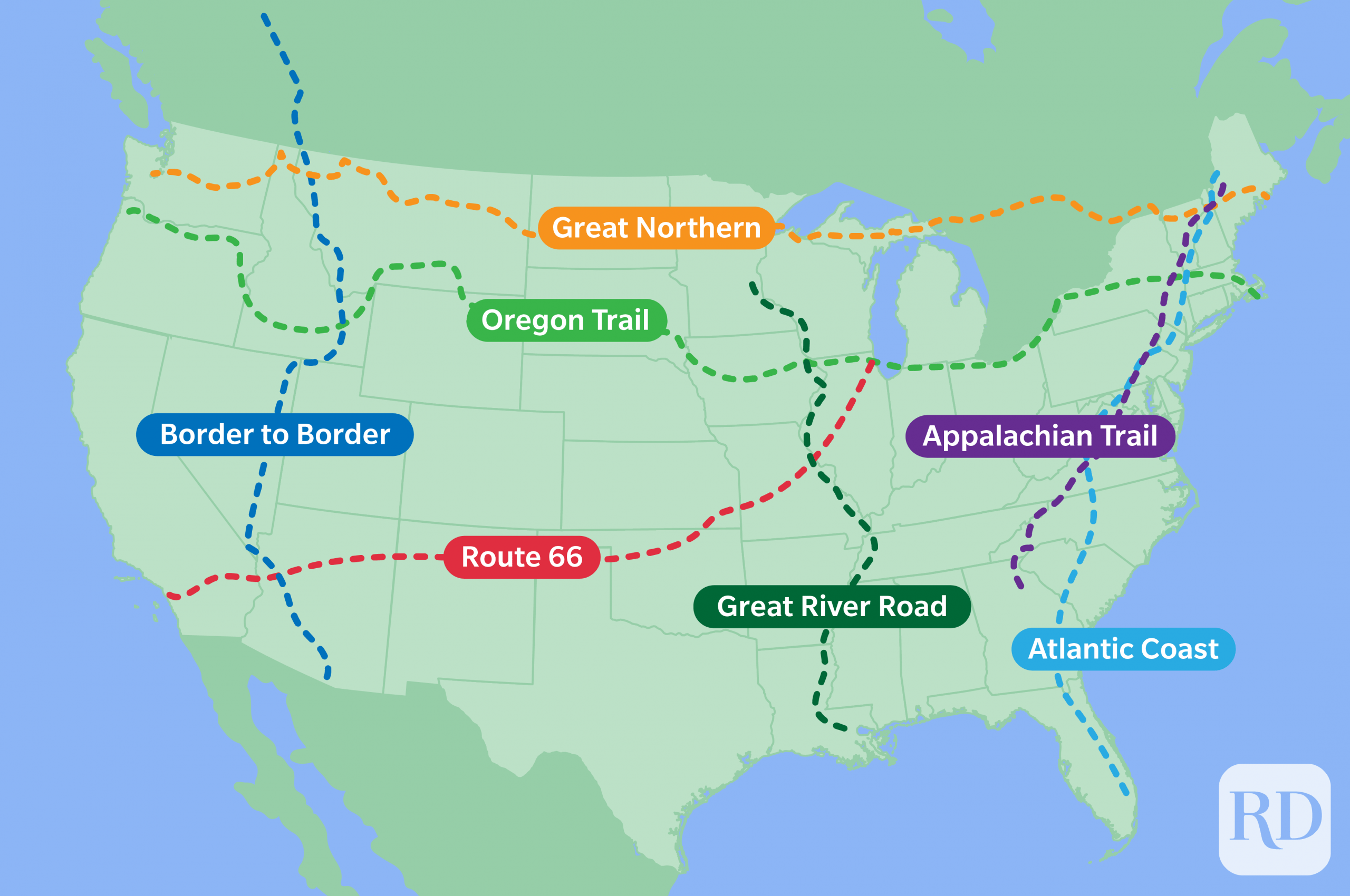 north american road trip routes