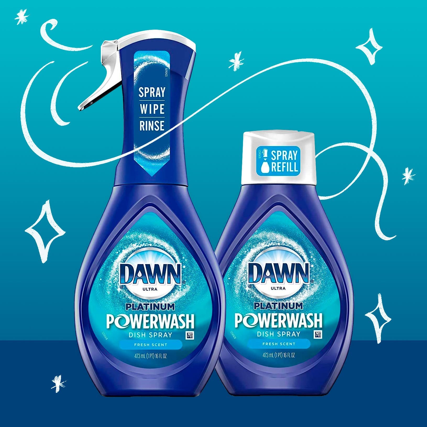 Dawn Ultra Dish Spray, Fresh Scent, Platinum Powerwash - 473 ml