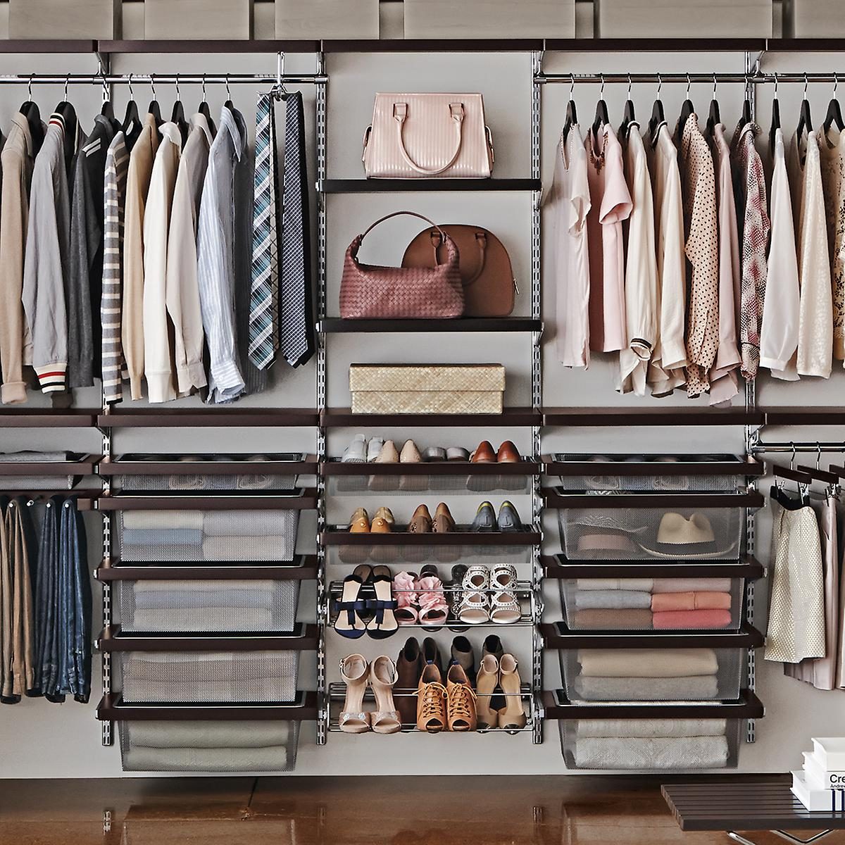 https://www.rd.com/wp-content/uploads/2021/04/Elfa-Decor-10ft-Walnut-and-Platinum-His-and-Hers-Closet-Wall-via-containerstore.com_.jpg?fit=696%2C696