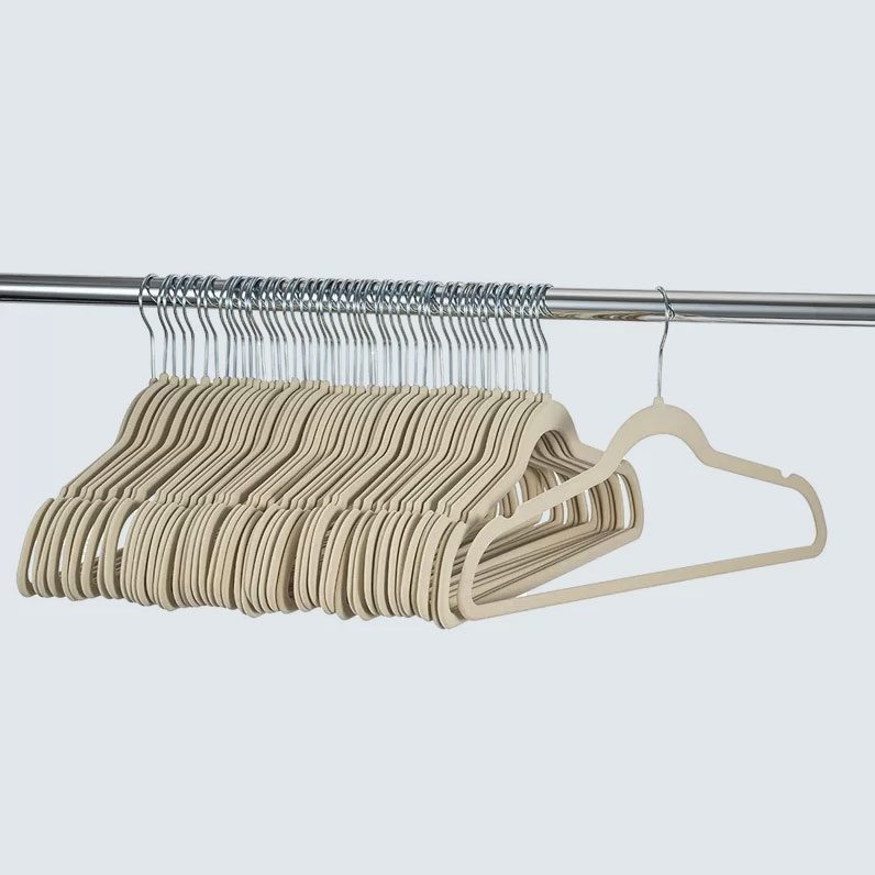 Velvet Non-Slip Hanger for Dress/Shirt/Sweater (Set of 50) Rebrilliant