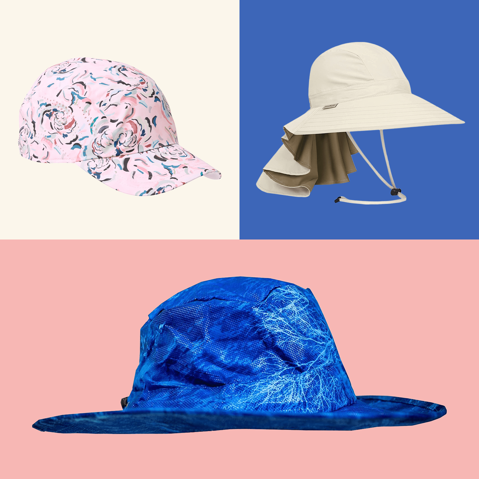 Women's Fisherman Hat Foldable Star Y2K Summer Denim Outdoor