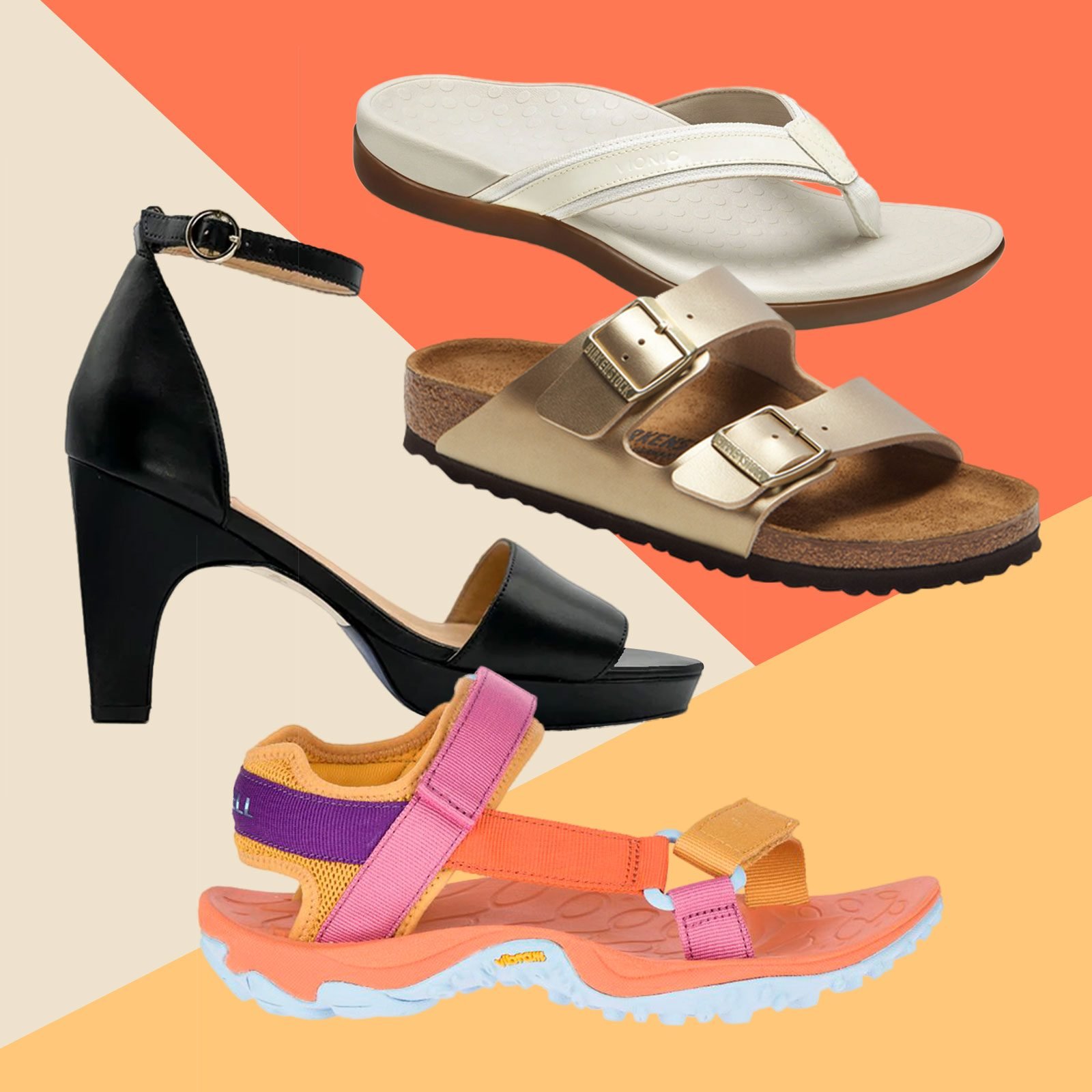 12 Best Sandals For Flat Feet 2022 â Footwear News | Ladies Comfortable Sandals Simple And 