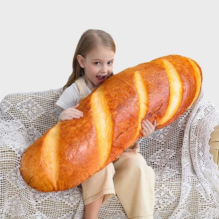 40 In 3d Simulation Bread Shape Pillow