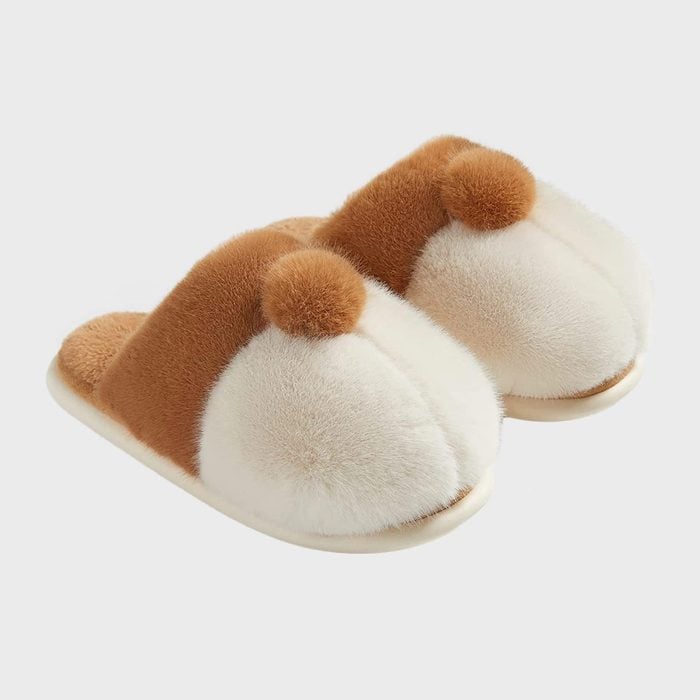 Posee Fluffy Corgi Butt Slippers