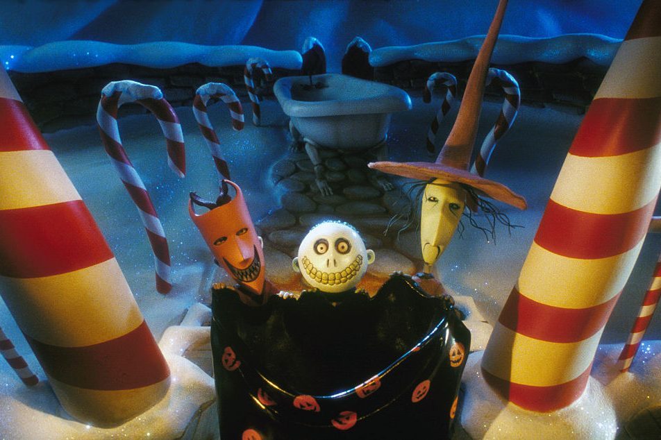 On the set of The Nightmare Before Christmas