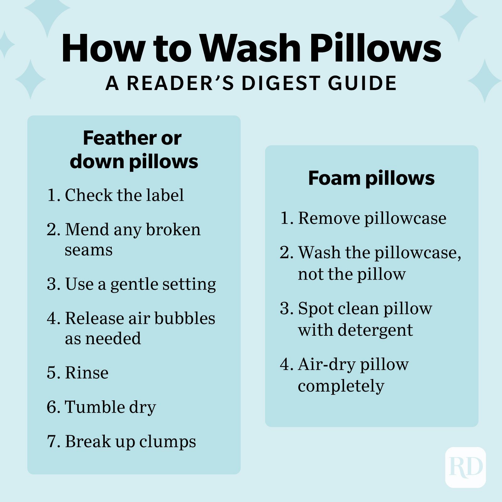 svinekød bad fløjte How to Wash Your Pillows the Right Way 2022 | Reader's Digest