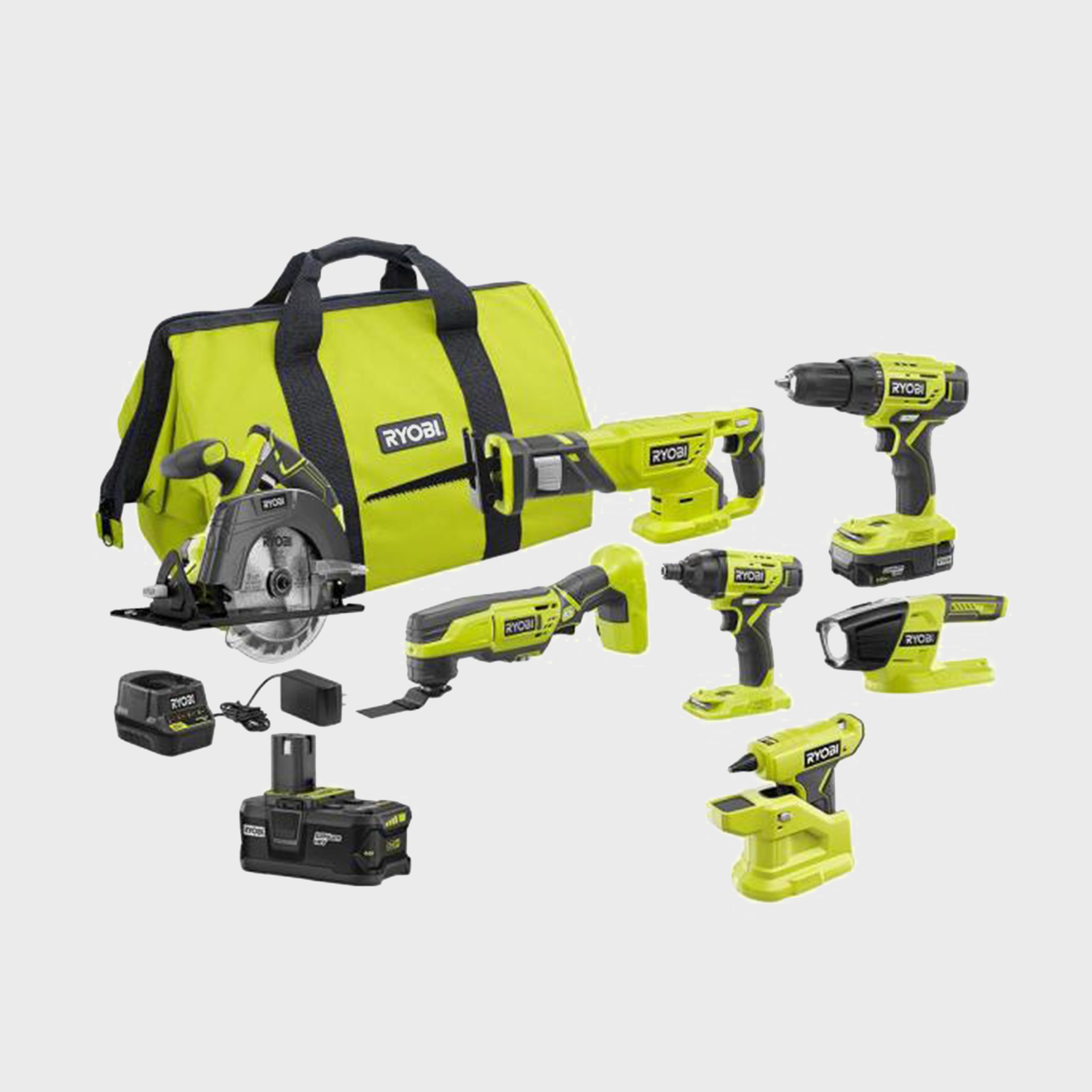 Ryobi One+ 18v Cordless 6 Tool Combo Kit