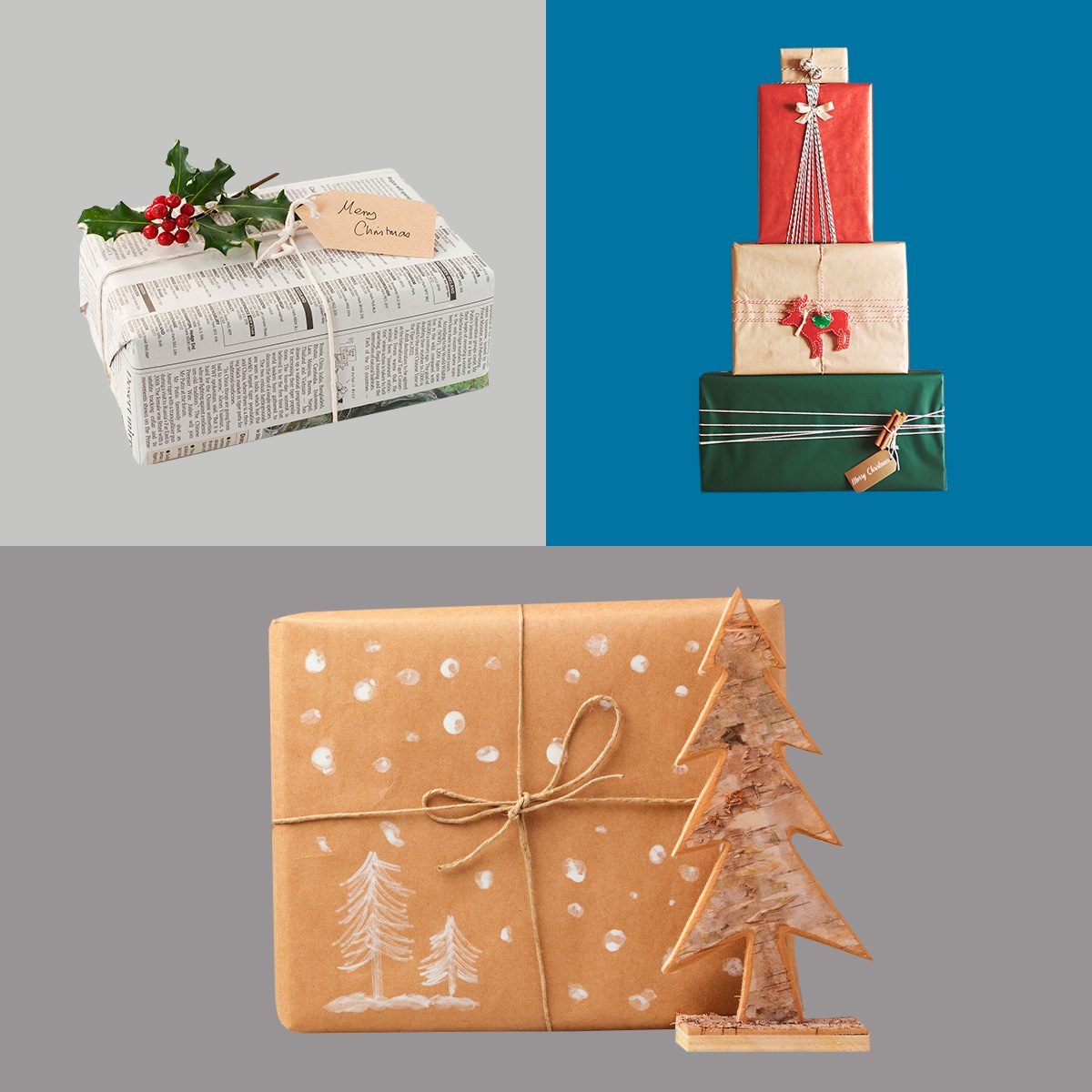 Wrapping ideas with brown paper - 10 quick, pretty & easy options