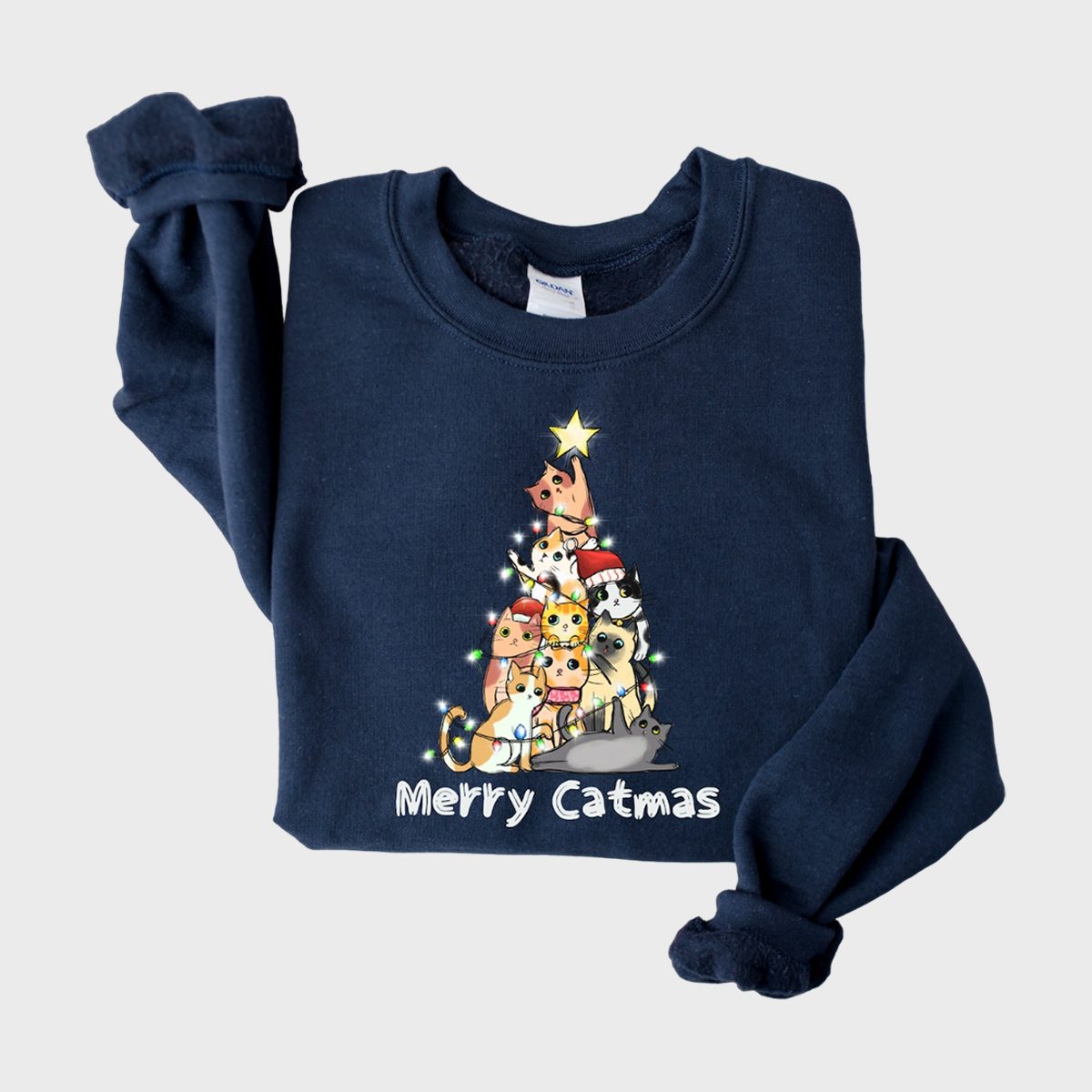 Cat Christmas Tree Sweatshirt