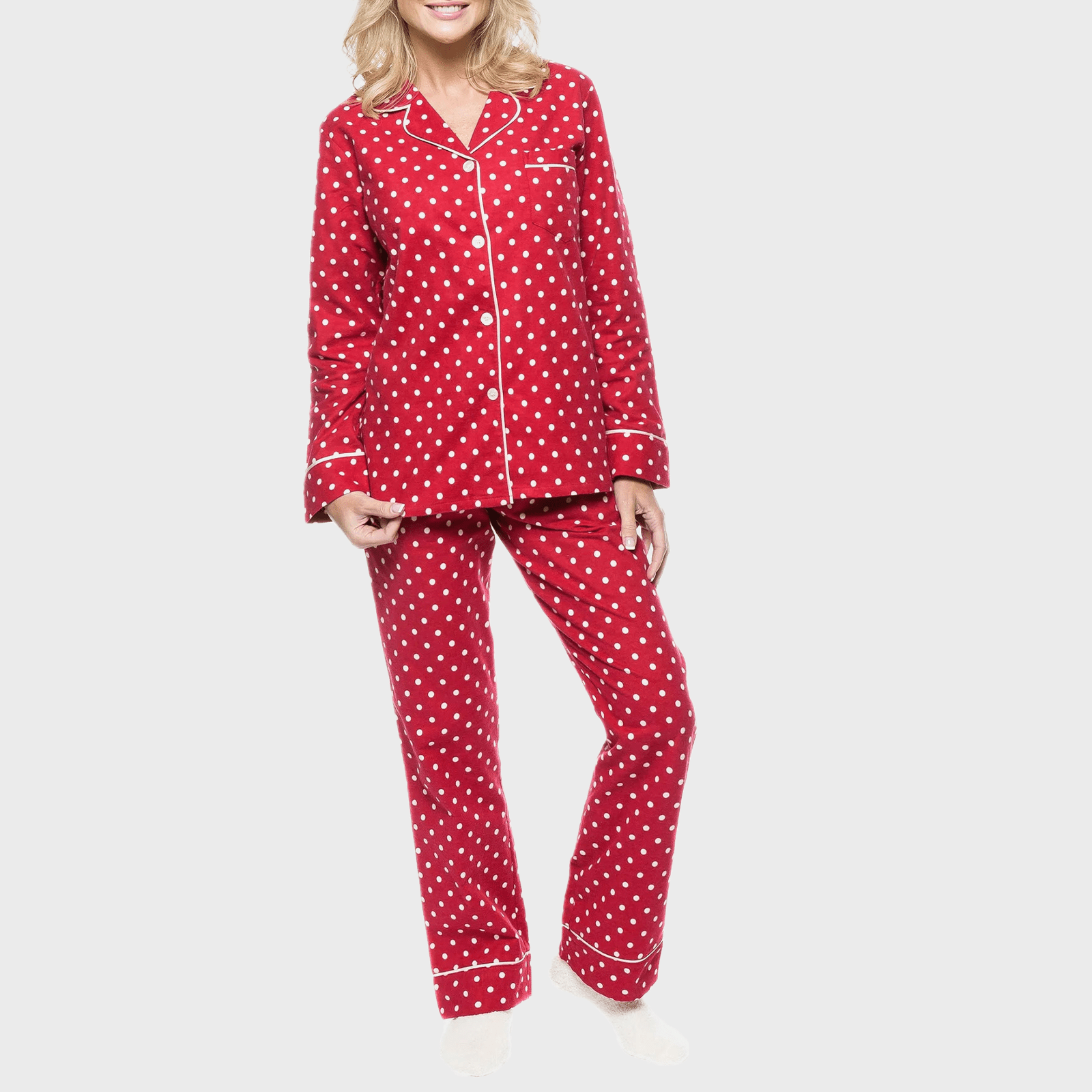 Womens Premium 100% Cotton Flannel Pajama Sleepwear Set – Noble Mount